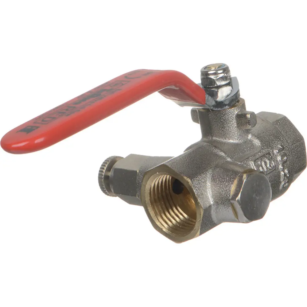 Фото 4 Кран шаровый Terma RED 1/2" внутренняя резьба ручка с дренажем и воздухоотводчиком Фото 4 Кран шаровый Terma RED 1/2" внутренняя резьба ручка с дренажем и воздухоотводчиком