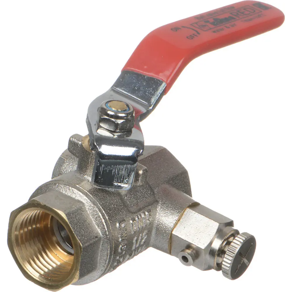Фото 6 Кран шаровый Terma RED 1/2" внутренняя резьба ручка с дренажем и воздухоотводчиком Фото 6 Кран шаровый Terma RED 1/2" внутренняя резьба ручка с дренажем и воздухоотводчиком