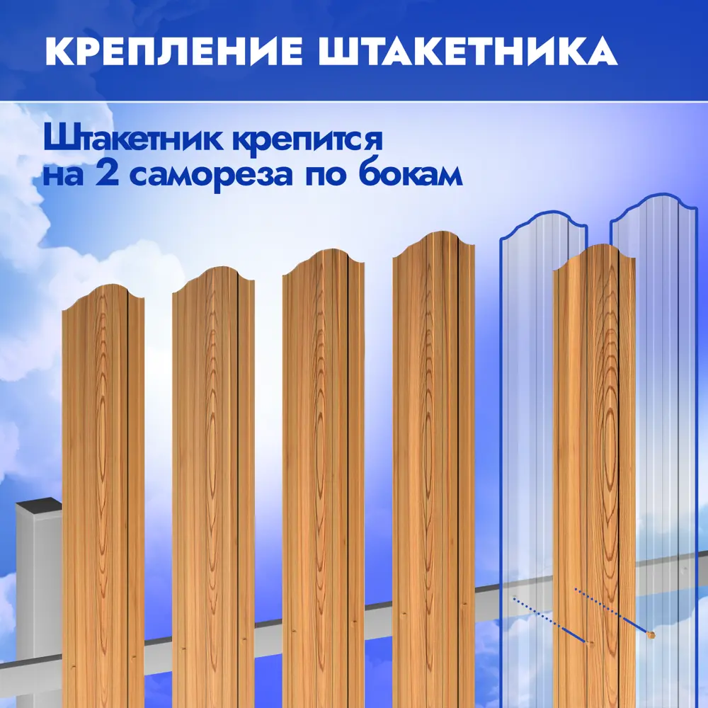 Фото 3 Штакетник Strong НФ-00037822 п-образный 20 мм 150 см односторонний фигурный бежевый Фото 3 Штакетник Strong НФ-00037822 п-образный 20 мм 150 см односторонний фигурный бежевый