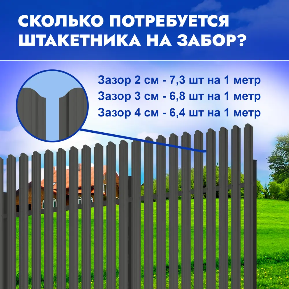 Фото 2 Штакетник Strong НФ-00009330 п-образный 20 мм 200 см двухсторонний фигурный серый/серебристый Фото 2 Штакетник Strong НФ-00009330 п-образный 20 мм 200 см двухсторонний фигурный серый/серебристый