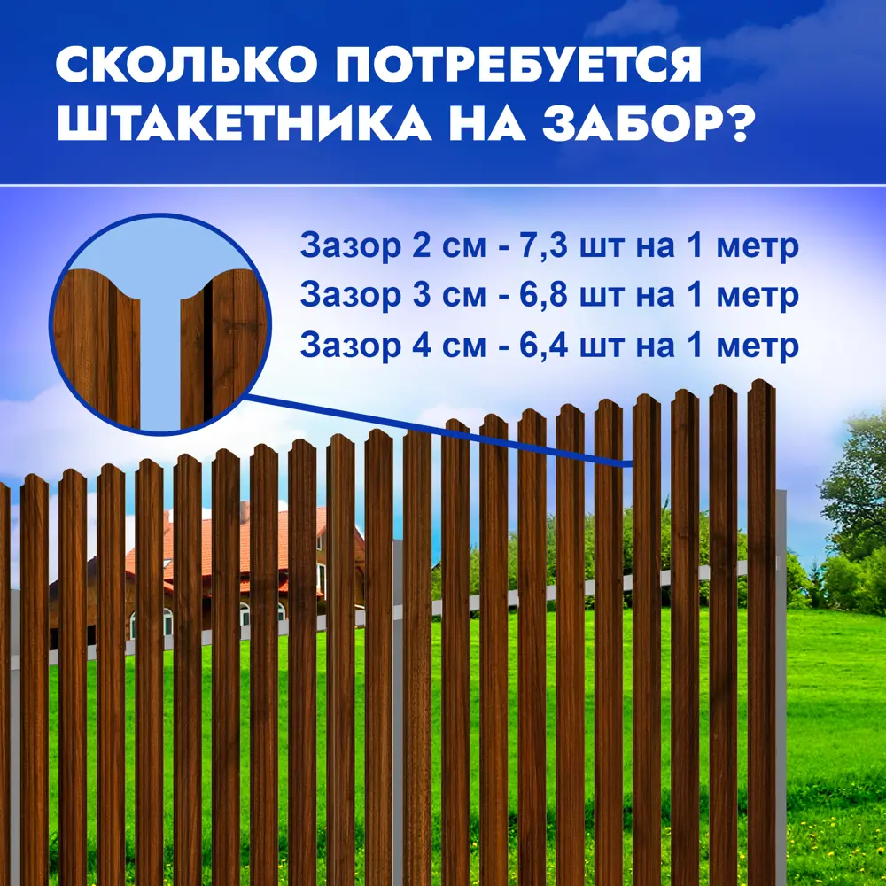 Фото 2 Штакетник Strong НФ-00037825 п-образный 20 мм 150 см односторонний фигурный коричневый Фото 2 Штакетник Strong НФ-00037825 п-образный 20 мм 150 см односторонний фигурный коричневый