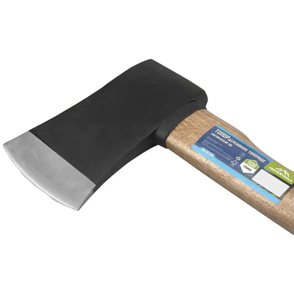 Фото 2 Топор Vertextools деревянная ручка 470 мм 1000 г Фото 2 Топор Vertextools деревянная ручка 470 мм 1000 г