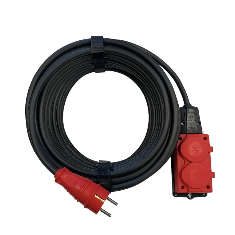 Фото Удлинитель-шнур Itok i-connect-color-SU-PVS-315-2-54-50-red 2 розетки с заземлением 3x1.5 мм 50 м 3500 Вт цвет красный