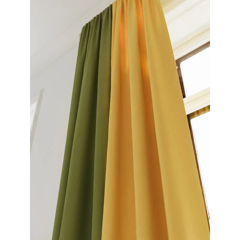 Фото 7 Комплект штор на ленте At Home Нобиус 145x340 см полиэстер цвет желтый AA213529-340 Фото 7 Комплект штор на ленте At Home Нобиус 145x340 см полиэстер цвет желтый AA213529-340