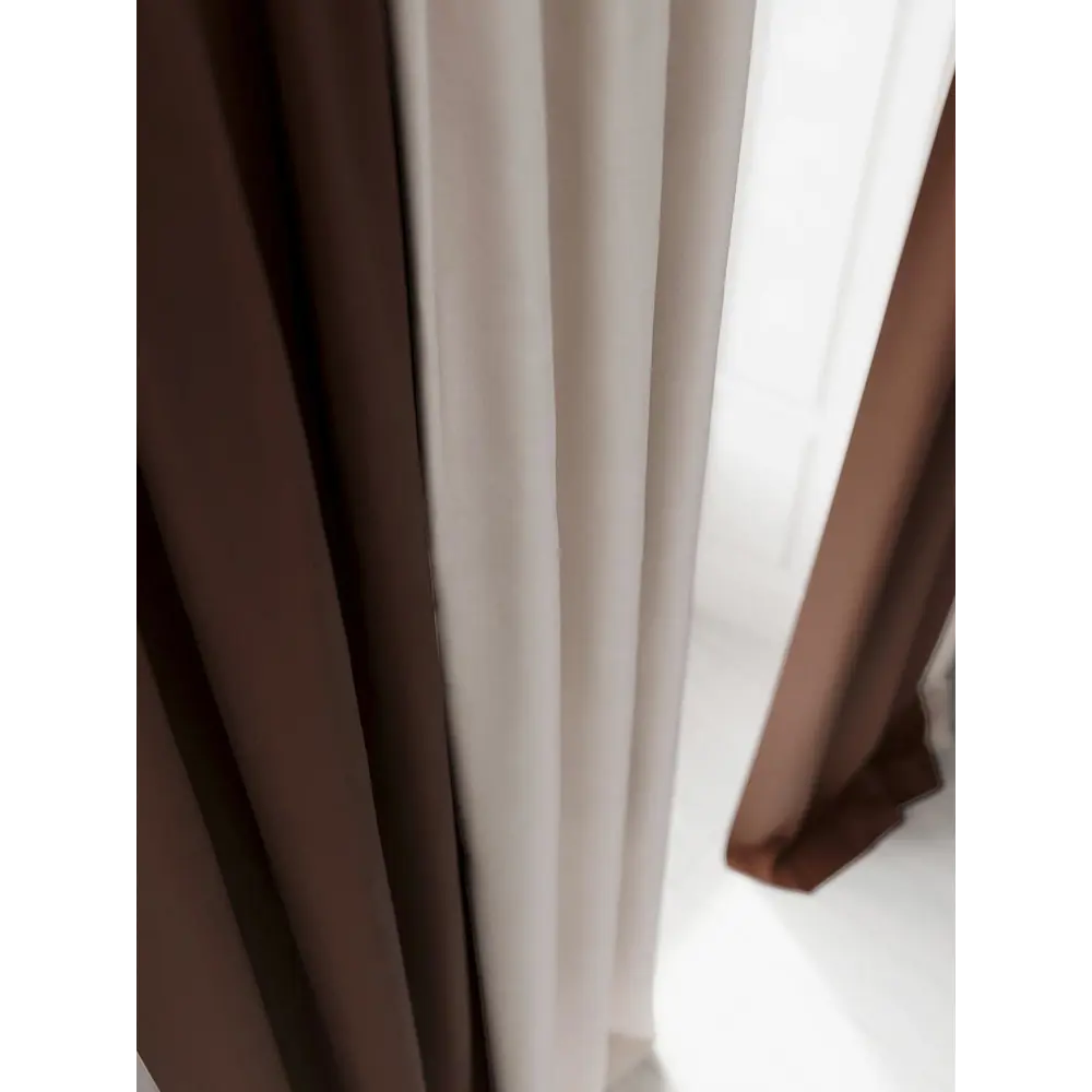 Фото 4 Комплект штор на ленте At Home Нобиус 145x290 см полиэстер цвет коричневый AA213508-290 Фото 4 Комплект штор на ленте At Home Нобиус 145x290 см полиэстер цвет коричневый AA213508-290