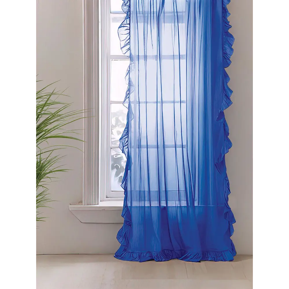 Фото 2 Тюль на ленте At Home Шилонен-06 150x270 см вуаль цвет голубой AA128006-270 Фото 2 Тюль на ленте At Home Шилонен-06 150x270 см вуаль цвет голубой AA128006-270