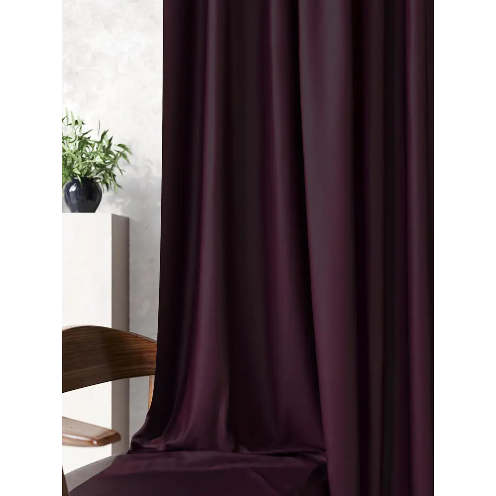 Фото 6 Комплект штор на ленте At Home Блэки 150x260 см блэкаут цвет фиолетовый AA213026-260 Фото 6 Комплект штор на ленте At Home Блэки 150x260 см блэкаут цвет фиолетовый AA213026-260