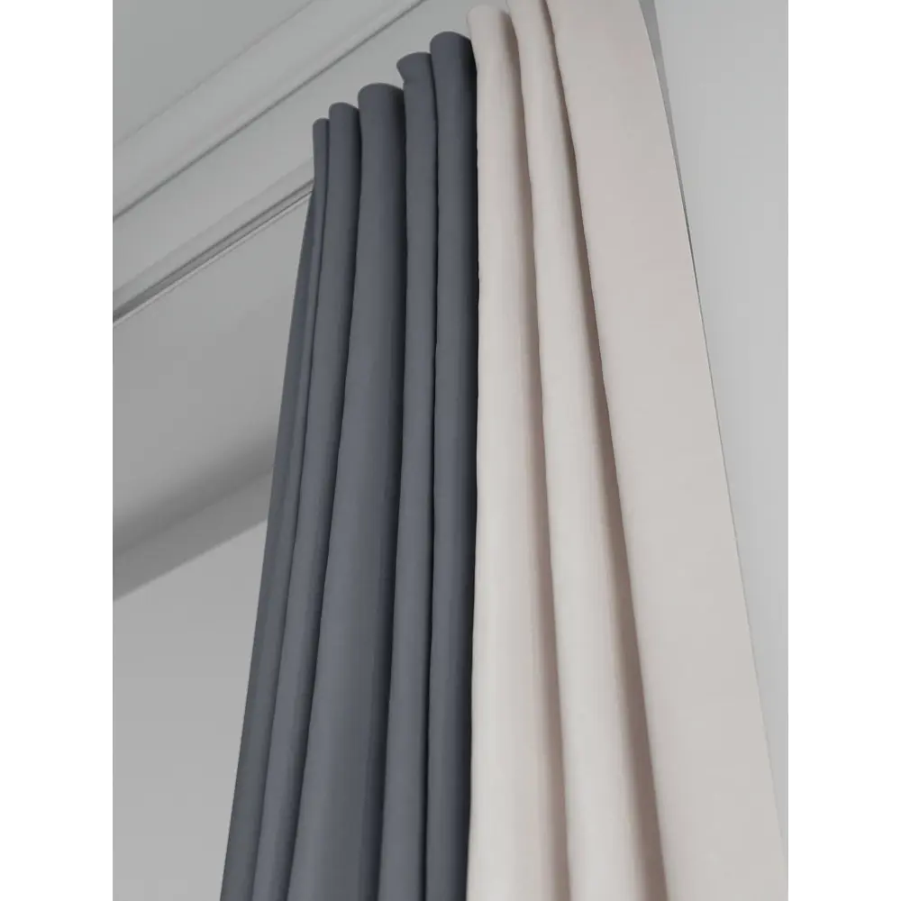 Фото 5 Комплект штор на ленте At Home Нобиус 145x230 см полиэстер цвет серый AA213621-230 Фото 5 Комплект штор на ленте At Home Нобиус 145x230 см полиэстер цвет серый AA213621-230