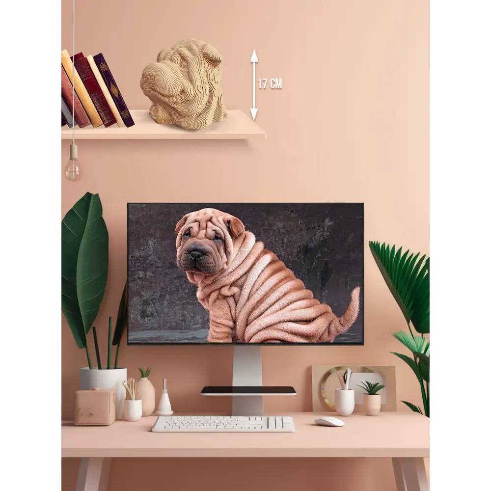 Фото 5 Фигура декоративная сборная из картона животные собака - 108