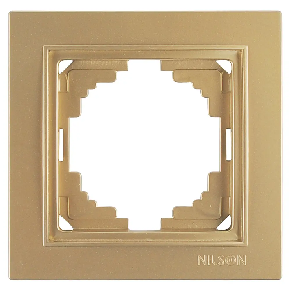 Фото Рамка для розеток и выключателей Nilson Thor Metallic 1 пост цвет золото Фото Рамка для розеток и выключателей Nilson Thor Metallic 1 пост цвет золото