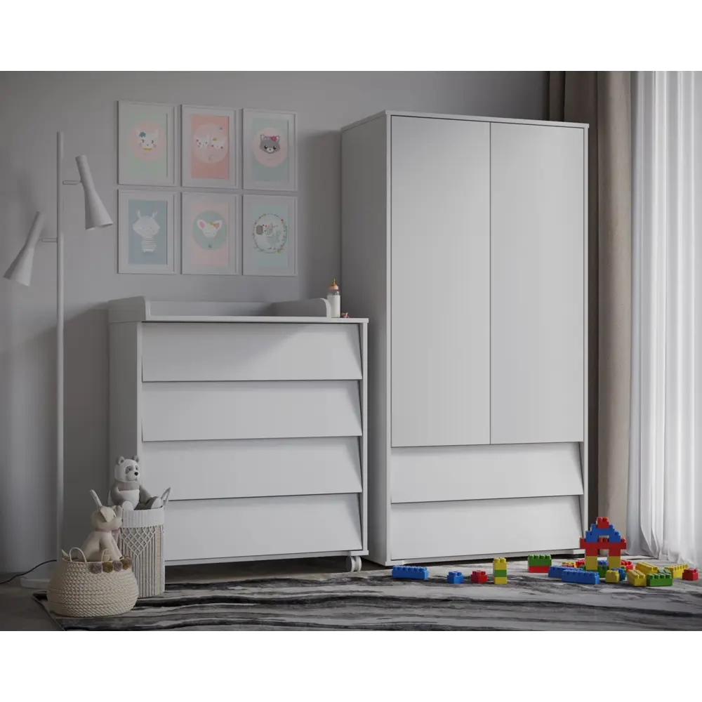 Фото Шкаф распашной Incanto 83x162x45 см ЛДСП цвет белый