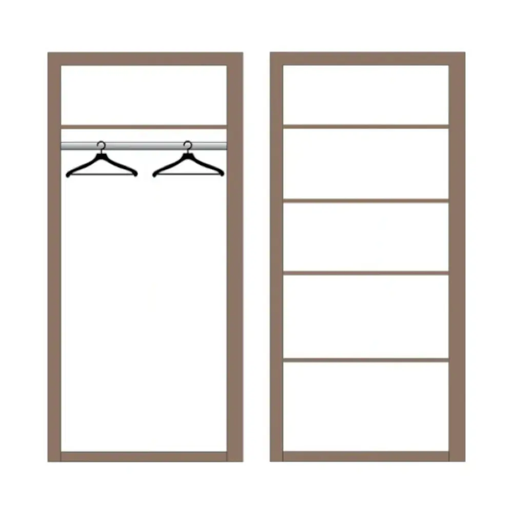 Фото 2 Шкаф Олимп 2 дверный 107.8x230x58 см ЛДСП цвет бетон пайн белый Фото 2 Шкаф Олимп 2 дверный 107.8x230x58 см ЛДСП цвет бетон пайн белый