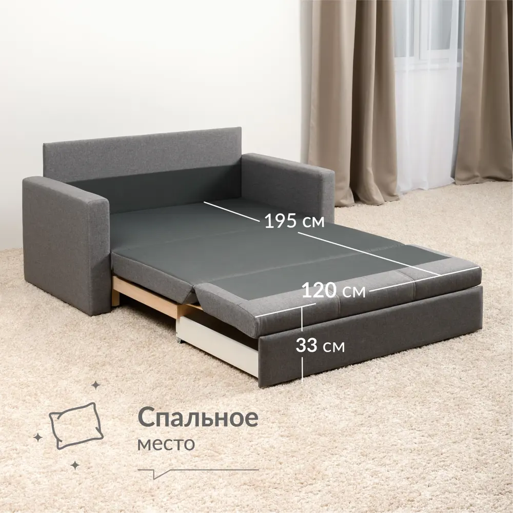Фото 3 Диван Нижегородмебель и к НМ.ММ.01.244.00.00.00 143x84x80 см полиэстер цвет серый 4631173660850 Фото 3 Диван Нижегородмебель и к НМ.ММ.01.244.00.00.00 143x84x80 см полиэстер цвет серый 4631173660850