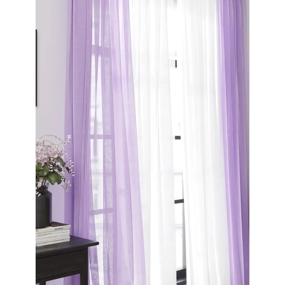 Фото 6 Тюль на ленте At Home Хлои 200x270 см вуаль цвет фиолетовый AA123113-270 Фото 6 Тюль на ленте At Home Хлои 200x270 см вуаль цвет фиолетовый AA123113-270