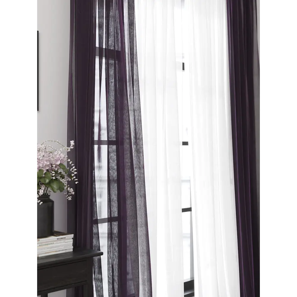 Фото 5 Тюль на ленте At Home Хлои 200x270 см вуаль цвет фиолетовый AA123112-270 Фото 5 Тюль на ленте At Home Хлои 200x270 см вуаль цвет фиолетовый AA123112-270