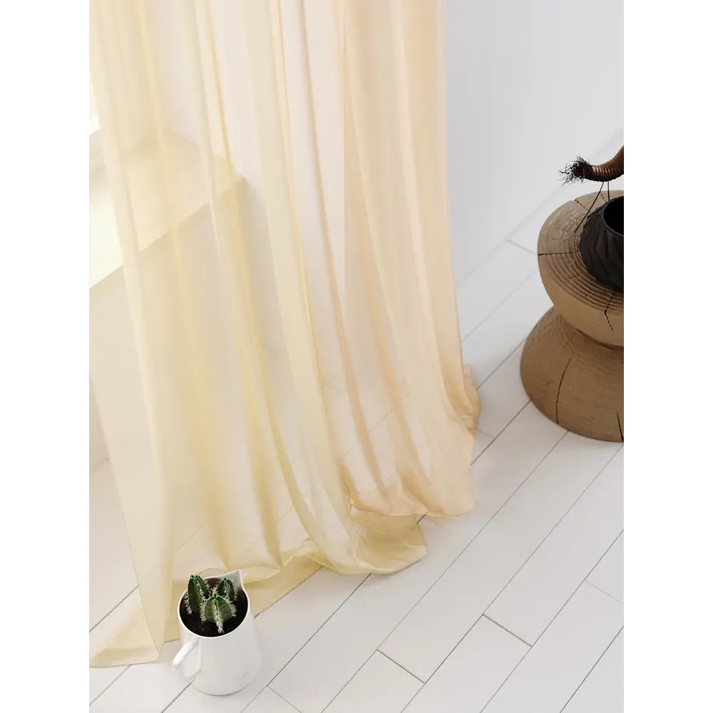 Фото 4 Тюль на ленте At Home Хлои 200x270 см вуаль цвет бежевый AA123122-270 Фото 4 Тюль на ленте At Home Хлои 200x270 см вуаль цвет бежевый AA123122-270