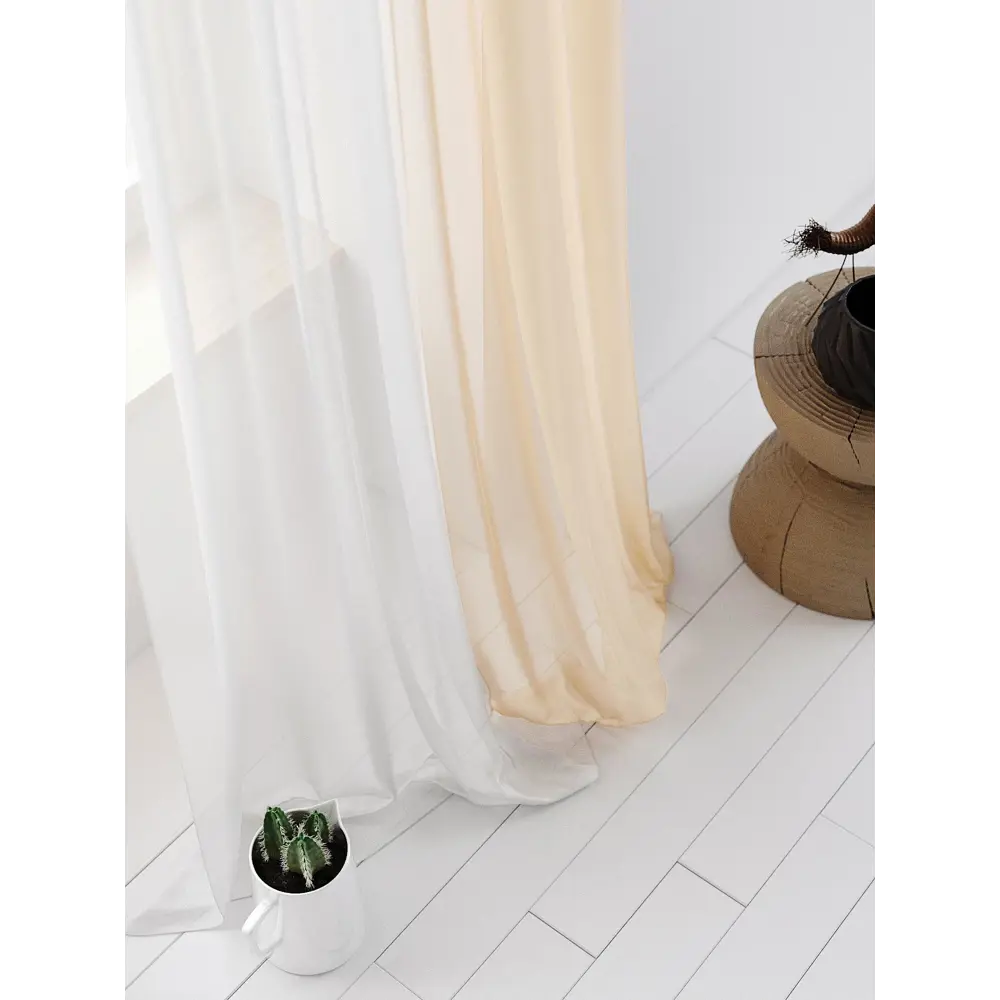 Фото 4 Тюль на ленте At Home Хлои 200x290 см вуаль цвет белый AA123111-290 Фото 4 Тюль на ленте At Home Хлои 200x290 см вуаль цвет белый AA123111-290
