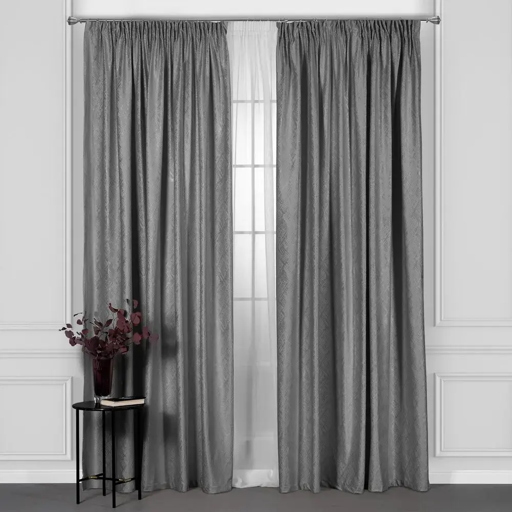 Фото Комплект штор на ленте Daily By T 200x270 см бархат цвет серый dbt896822 Фото Комплект штор на ленте Daily By T 200x270 см бархат цвет серый dbt896822