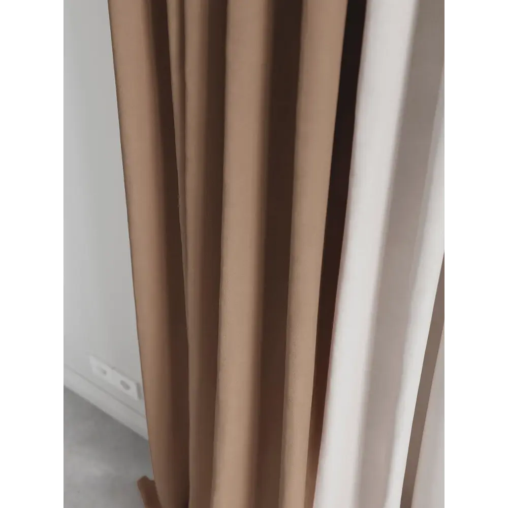Фото 4 Комплект штор на ленте At Home Нобиус 145x240 см полиэстер цвет коричневый AA213590-240 Фото 4 Комплект штор на ленте At Home Нобиус 145x240 см полиэстер цвет коричневый AA213590-240