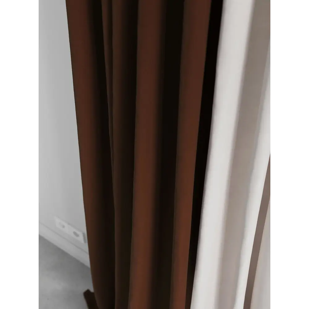 Фото 4 Комплект штор на ленте At Home Нобиус 145x250 см полиэстер цвет коричневый AA213591-250 Фото 4 Комплект штор на ленте At Home Нобиус 145x250 см полиэстер цвет коричневый AA213591-250