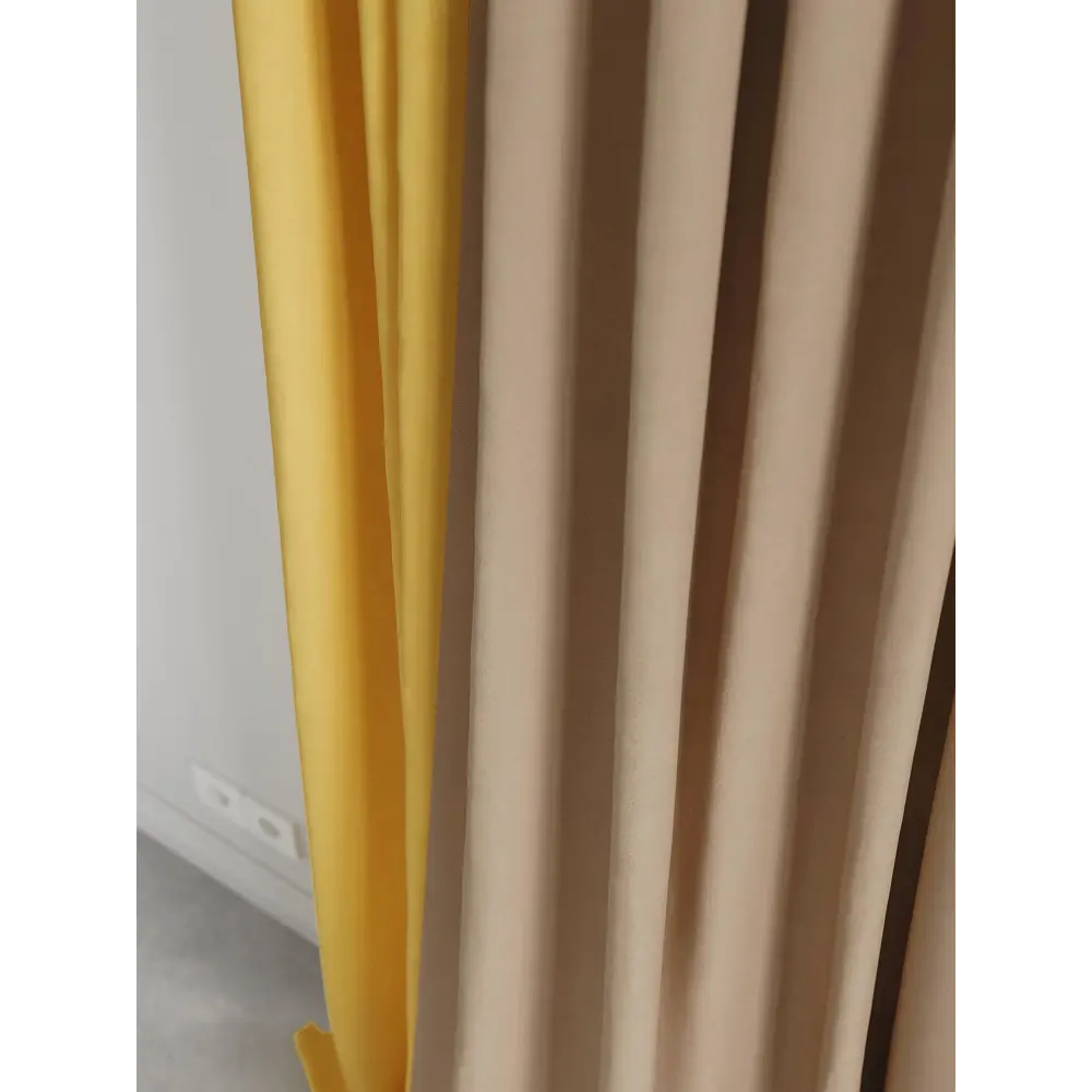 Фото 4 Комплект штор на ленте At Home Нобиус 145x320 см полиэстер цвет желтый AA213632-320