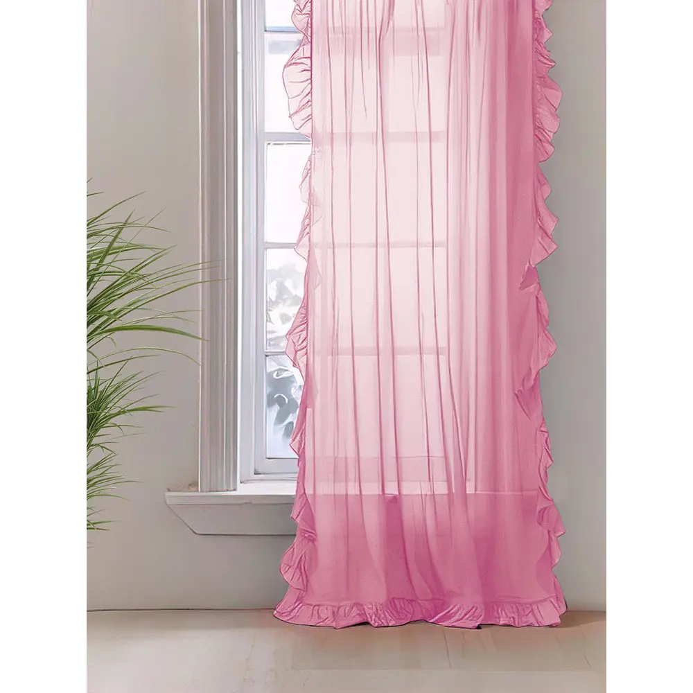 Фото 2 Тюль на ленте At Home Шилонен-03 150x260 см вуаль цвет розовый AA128003-260 Фото 2 Тюль на ленте At Home Шилонен-03 150x260 см вуаль цвет розовый AA128003-260