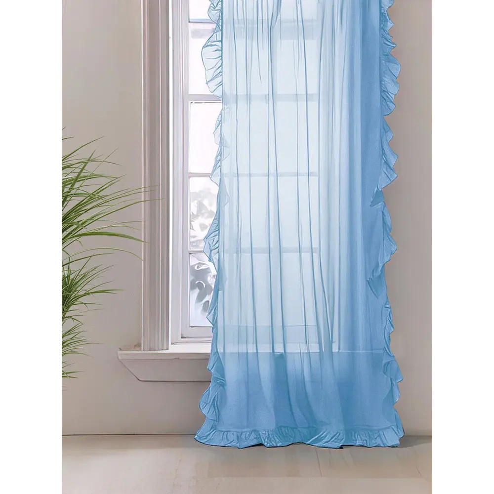 Фото 2 Тюль на ленте At Home Шилонен-02 150x260 см вуаль цвет голубой AA128002-260 Фото 2 Тюль на ленте At Home Шилонен-02 150x260 см вуаль цвет голубой AA128002-260