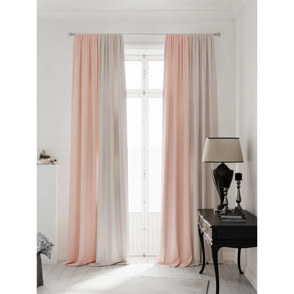 Фото 2 Комплект штор на ленте At Home Нобиус 145x230 см полиэстер цвет розовый AA213518-230 Фото 2 Комплект штор на ленте At Home Нобиус 145x230 см полиэстер цвет розовый AA213518-230