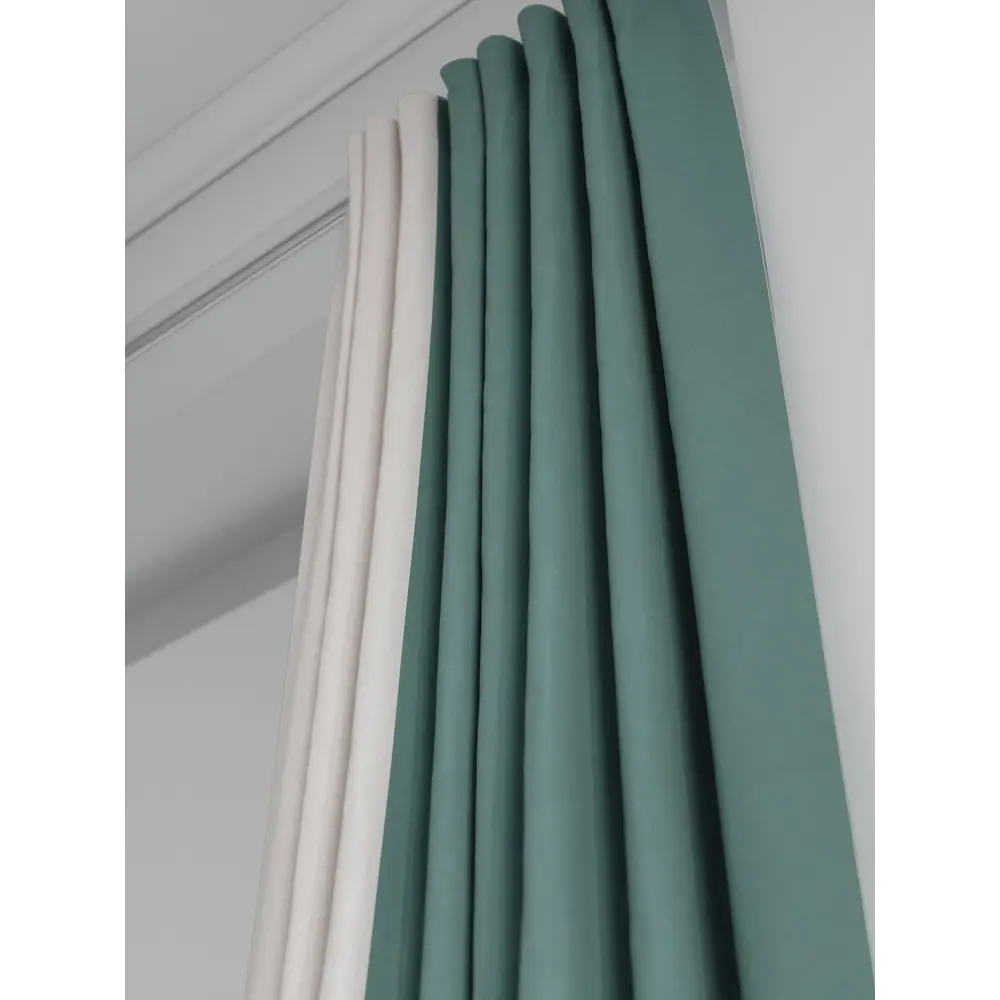Фото 5 Комплект штор на ленте At Home Нобиус 145x320 см полиэстер цвет бирюзовый AA213596-320 Фото 5 Комплект штор на ленте At Home Нобиус 145x320 см полиэстер цвет бирюзовый AA213596-320