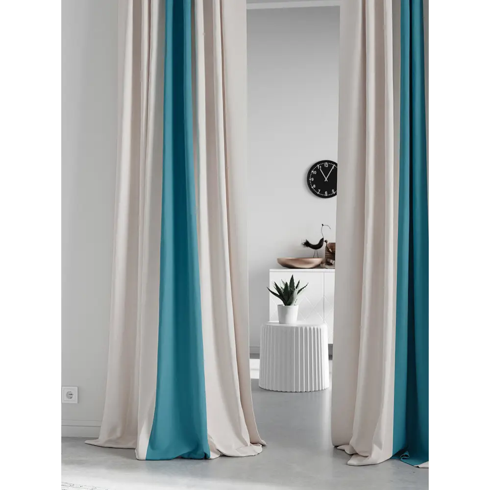 Фото 3 Комплект штор на ленте At Home Нобиус 180x320 см полиэстер цвет бирюзовый AA213553-320 Фото 3 Комплект штор на ленте At Home Нобиус 180x320 см полиэстер цвет бирюзовый AA213553-320