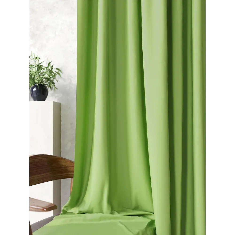 Фото 6 Комплект штор на ленте At Home Блэки 150x260 см блэкаут цвет зеленый AA213035-260 Фото 6 Комплект штор на ленте At Home Блэки 150x260 см блэкаут цвет зеленый AA213035-260