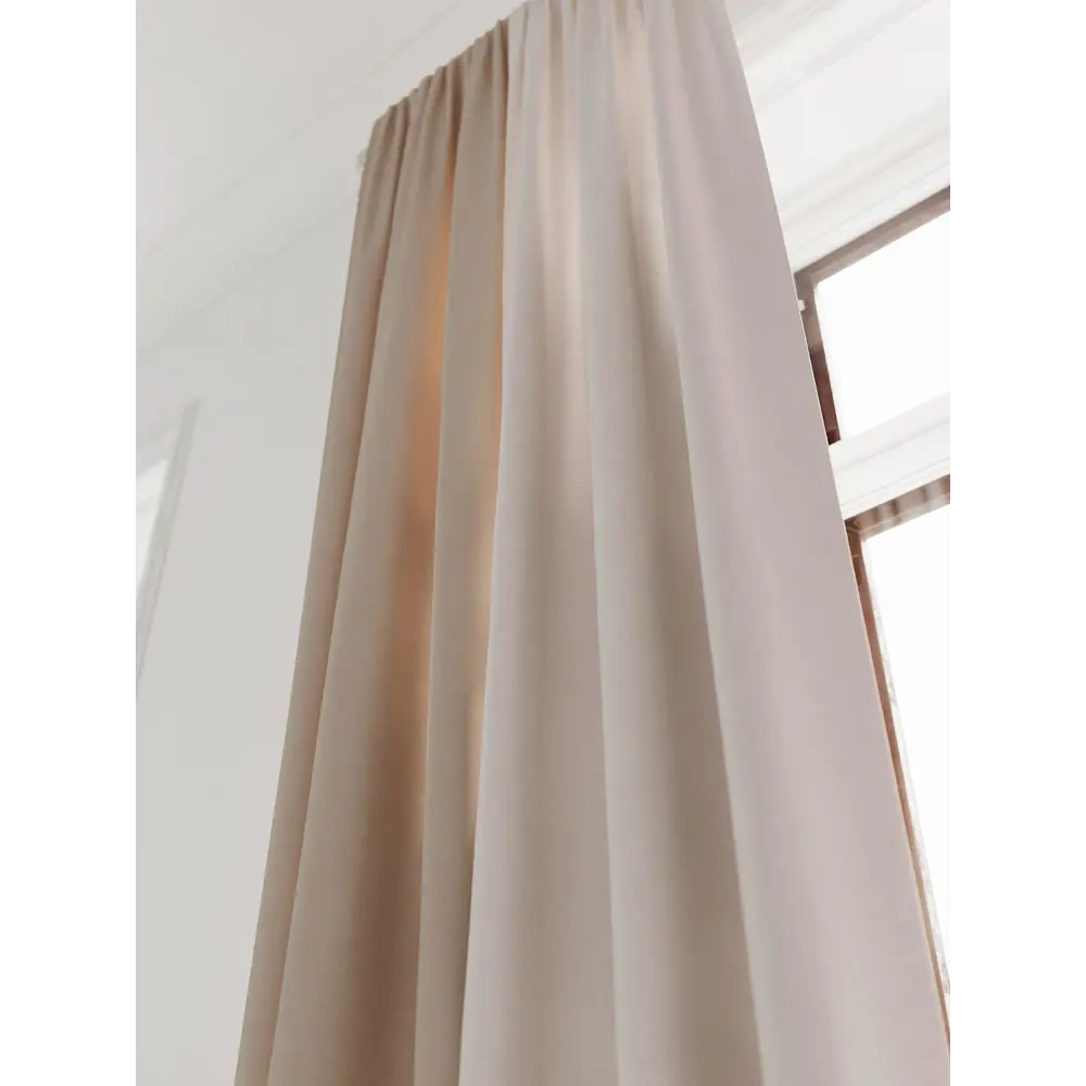 Фото 7 Комплект штор на ленте At Home Нобиус 145x250 см полиэстер цвет бежевый AA213500-250