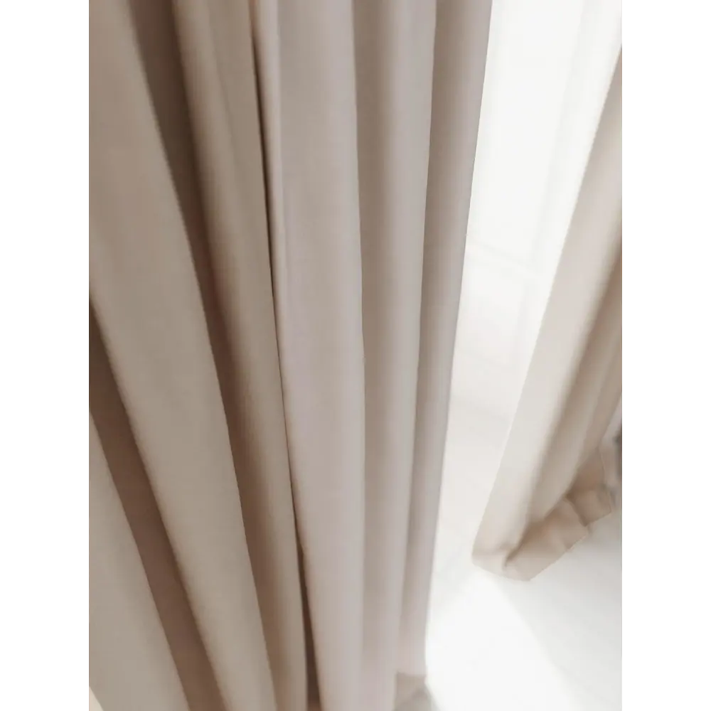 Фото 4 Комплект штор на ленте At Home Нобиус 145x250 см полиэстер цвет бежевый AA213500-250