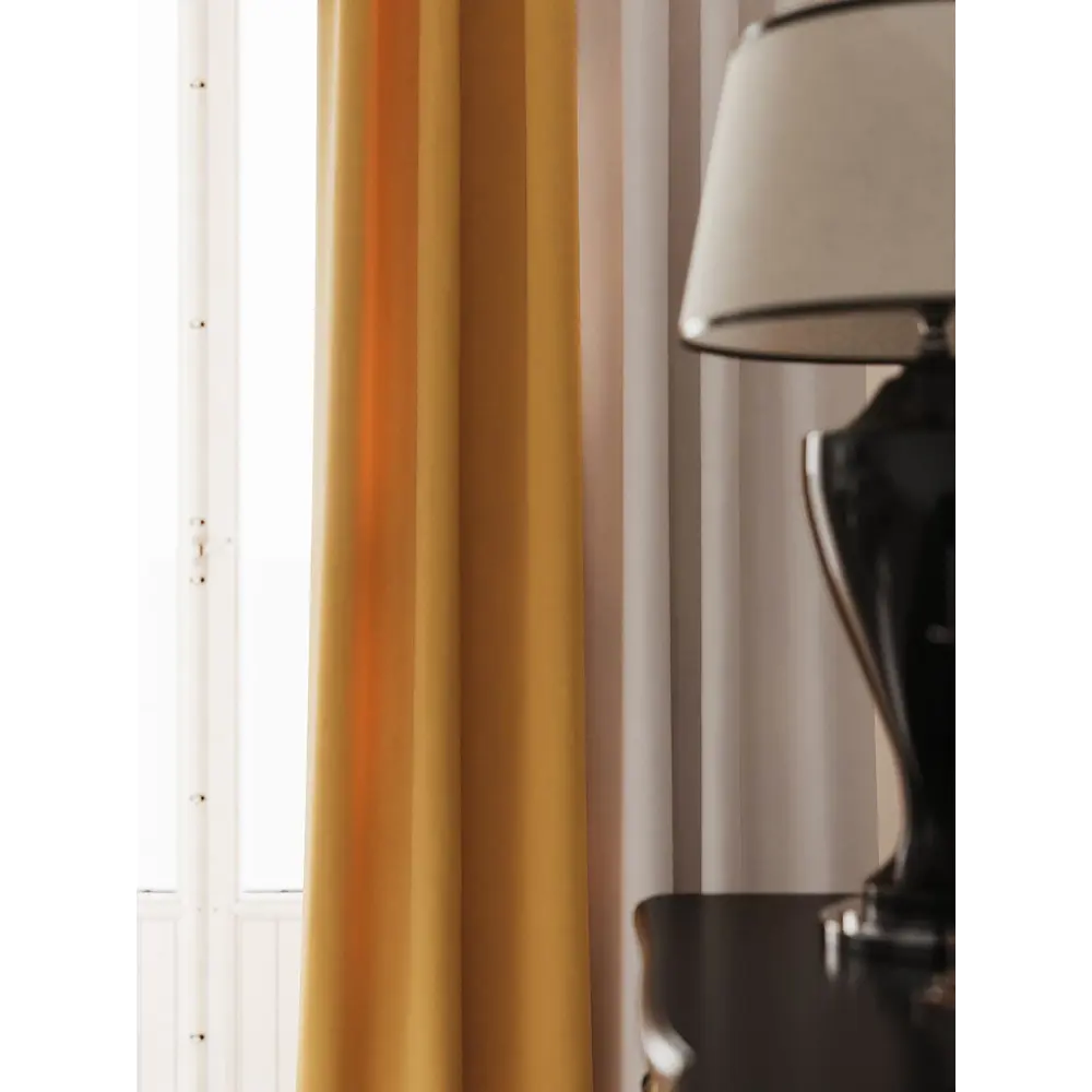 Фото 5 Комплект штор на ленте At Home Нобиус 145x230 см полиэстер цвет желтый/оранжевый AA213502-230