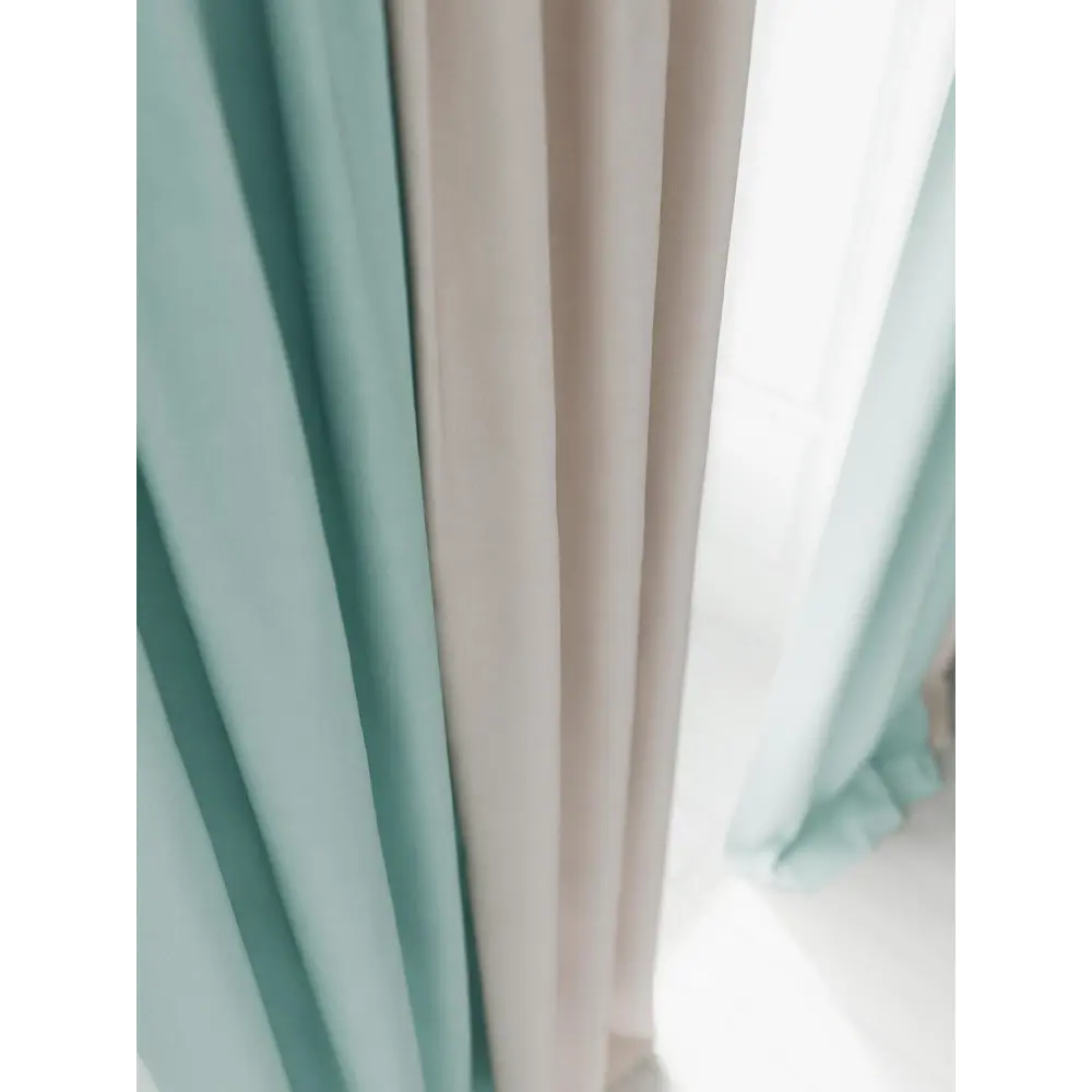 Фото 4 Комплект штор на ленте At Home Нобиус 145x340 см полиэстер цвет бирюзовый AA213514-340