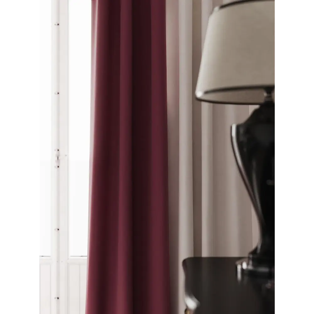 Фото 5 Комплект штор на ленте At Home Нобиус 145x300 см полиэстер цвет фиолетовый AA213522-300