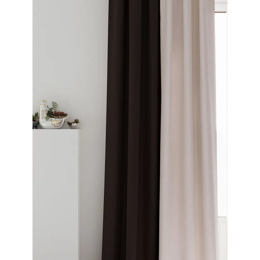 Фото 6 Комплект штор на ленте At Home Нобиус 145x340 см полиэстер цвет бежевый AA213525-340 Фото 6 Комплект штор на ленте At Home Нобиус 145x340 см полиэстер цвет бежевый AA213525-340