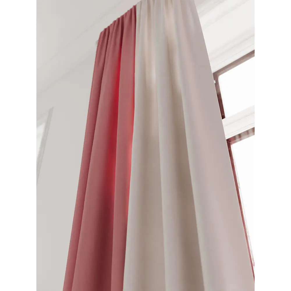 Фото 7 Комплект штор на ленте At Home Нобиус 145x340 см полиэстер цвет розовый/фиолетовый AA213520-340