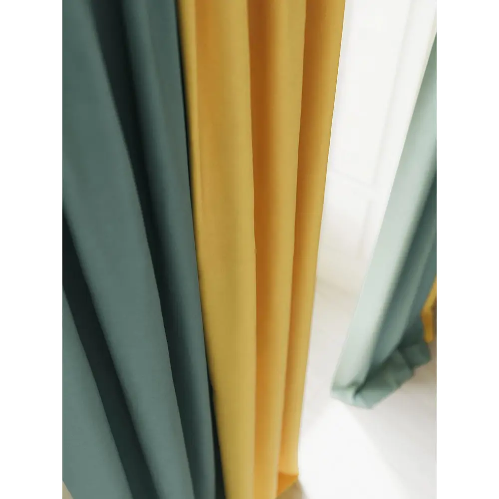 Фото 4 Комплект штор на ленте At Home Нобиус 145x260 см полиэстер цвет бирюзовый AA213534-260