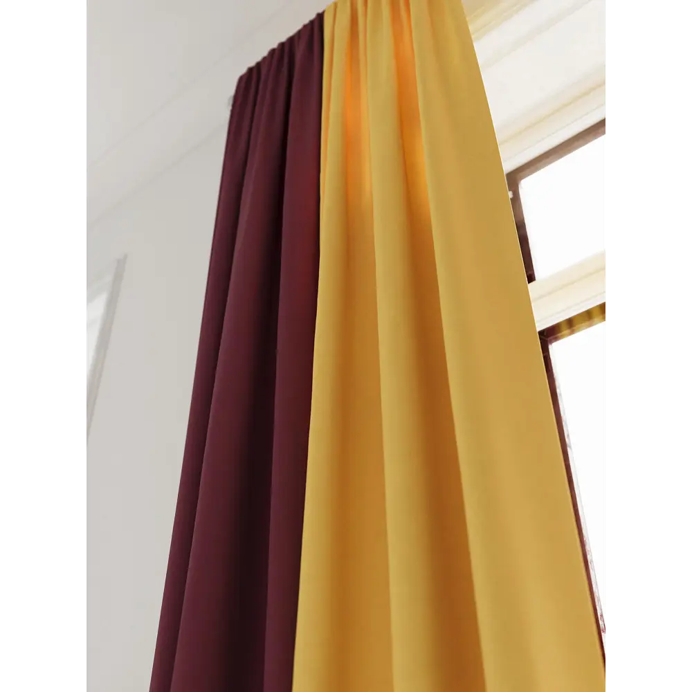 Фото 7 Комплект штор на ленте At Home Нобиус 145x230 см полиэстер цвет фиолетовый AA213530-230