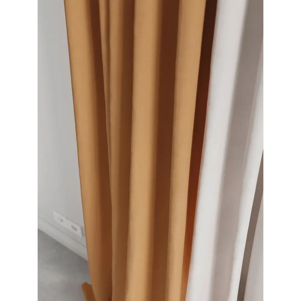 Фото 4 Комплект штор на ленте At Home Нобиус 145x240 см полиэстер цвет коричневый AA213589-240