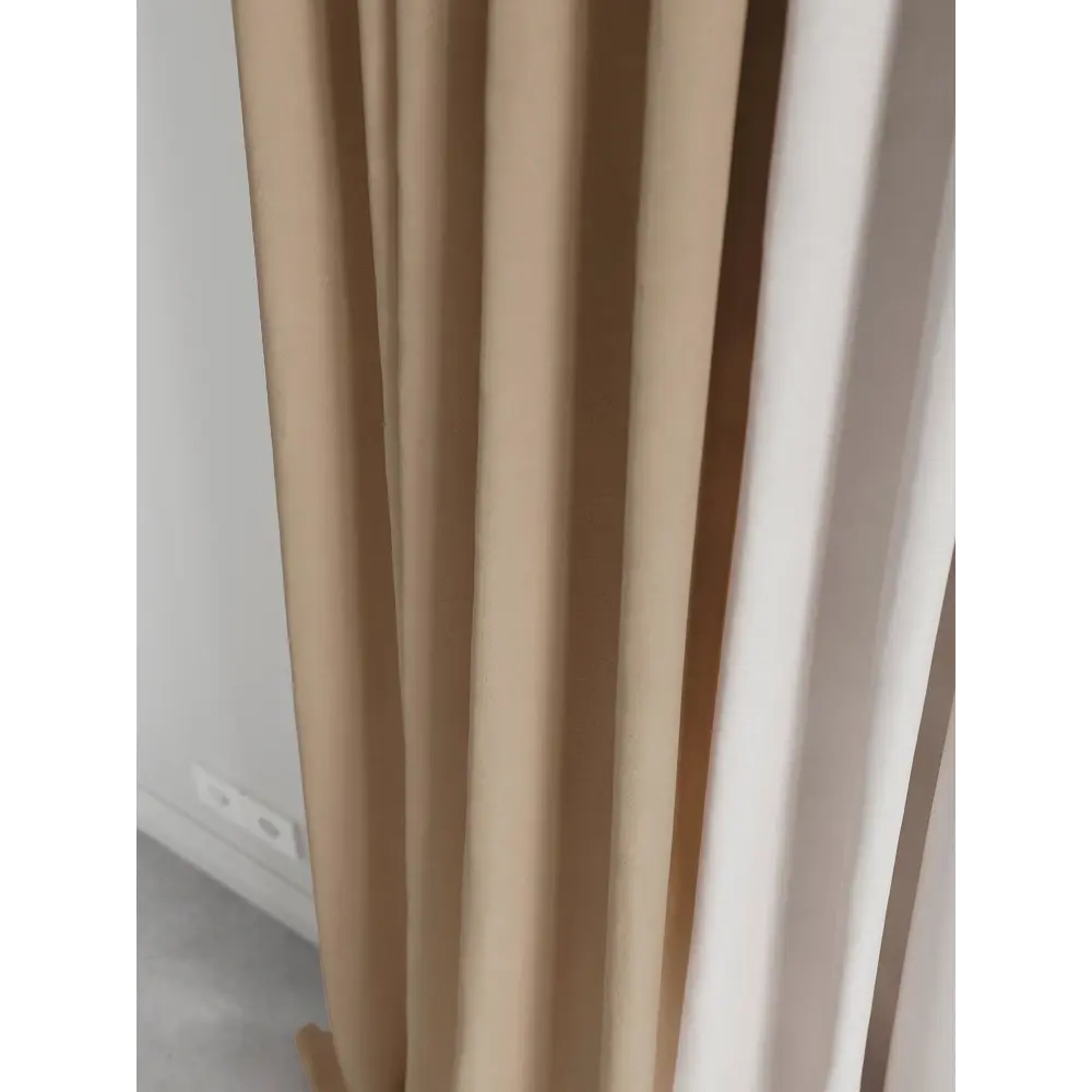 Фото 4 Комплект штор на ленте At Home Нобиус 145x240 см полиэстер цвет бежевый AA213588-240