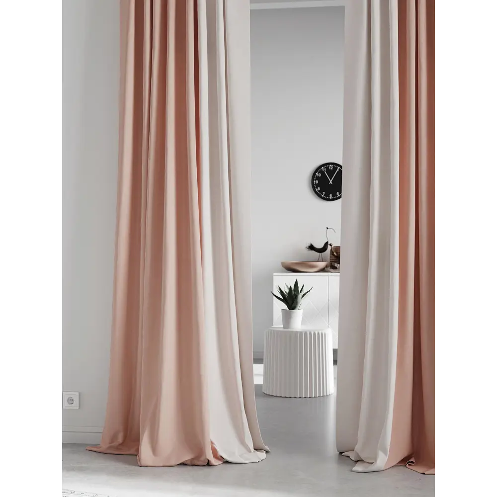 Фото 3 Комплект штор на ленте At Home Нобиус 145x230 см полиэстер цвет розовый/фиолетовый AA213598-230