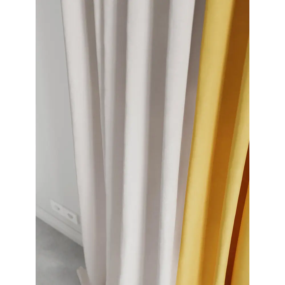 Фото 4 Комплект штор на ленте At Home Нобиус 145x240 см полиэстер цвет желтый AA213604-240