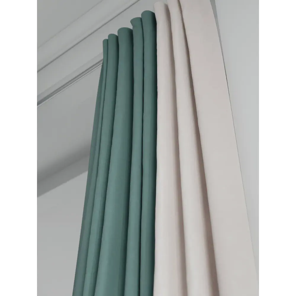 Фото 5 Комплект штор на ленте At Home Нобиус 145x320 см полиэстер цвет бирюзовый AA213624-320 Фото 5 Комплект штор на ленте At Home Нобиус 145x320 см полиэстер цвет бирюзовый AA213624-320