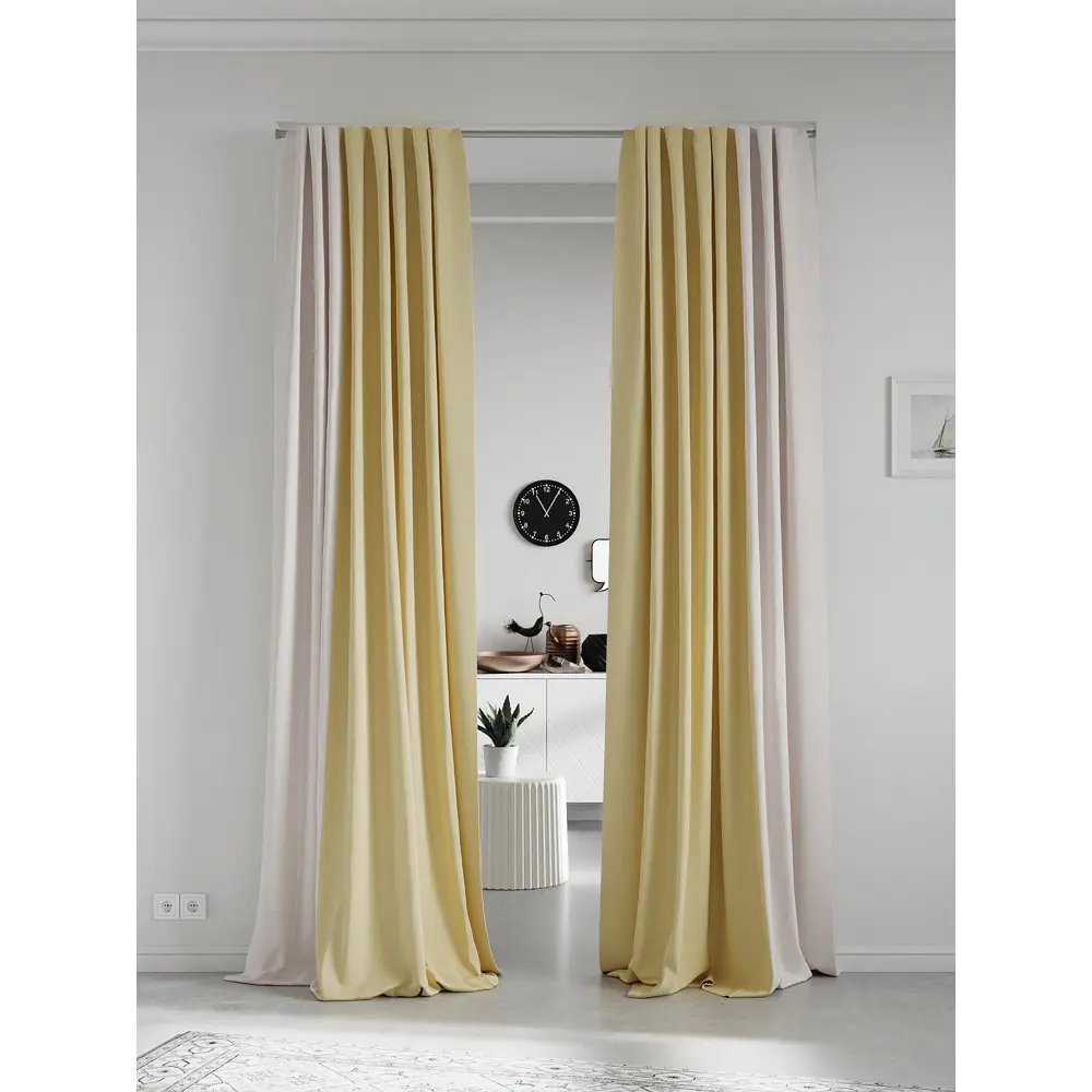 Фото 2 Комплект штор на ленте At Home Нобиус 145x230 см полиэстер цвет зеленый AA213629-230 Фото 2 Комплект штор на ленте At Home Нобиус 145x230 см полиэстер цвет зеленый AA213629-230