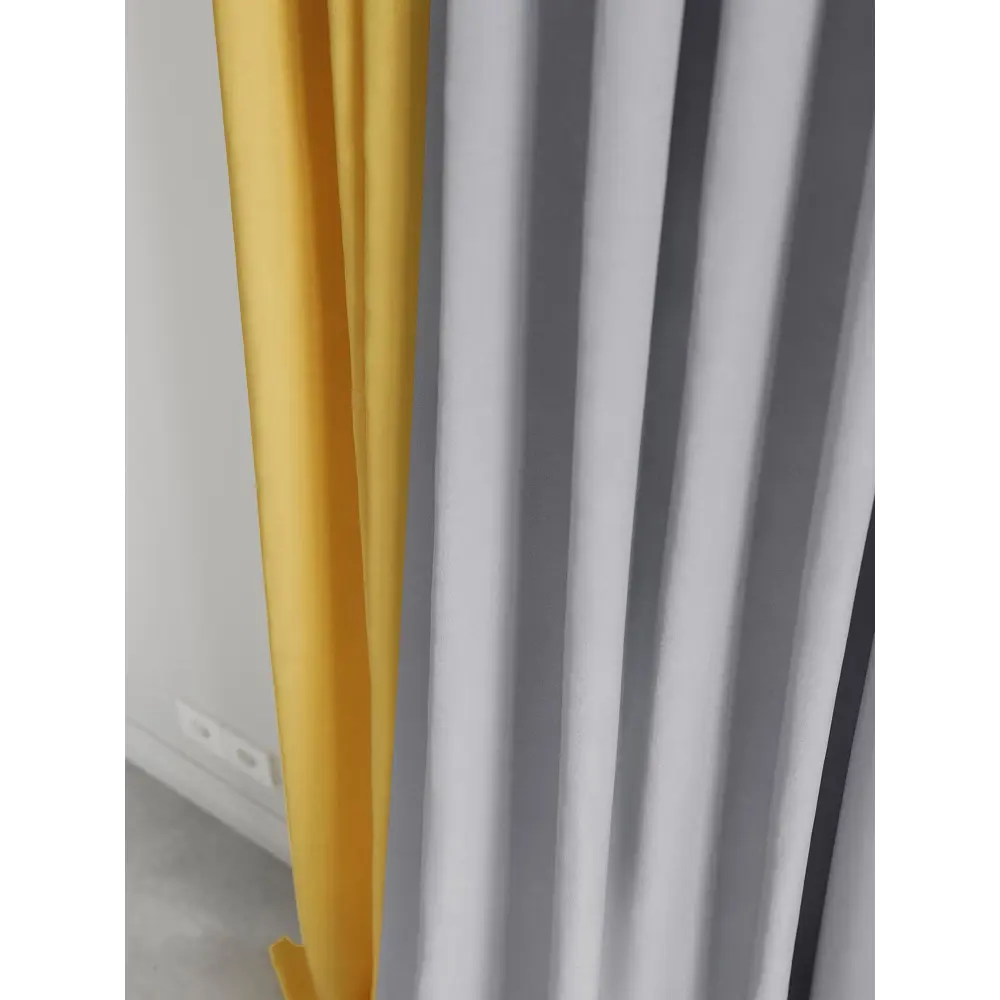 Фото 4 Комплект штор на ленте At Home Нобиус 145x320 см полиэстер цвет серый AA213640-320