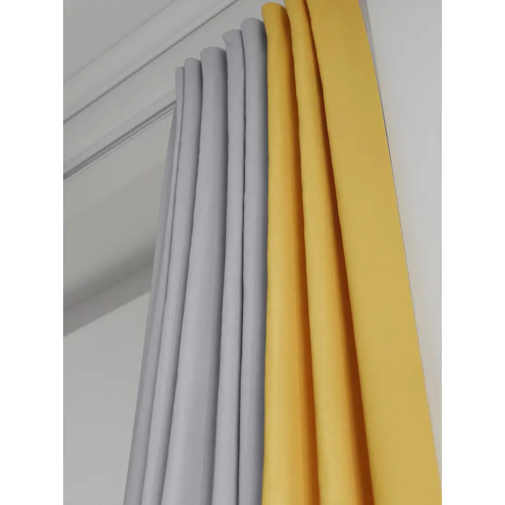 Фото 5 Комплект штор на ленте At Home Нобиус 145x320 см полиэстер цвет серый AA213640-320