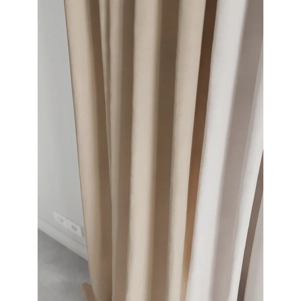 Фото 4 Комплект штор на ленте At Home Нобиус 145x340 см полиэстер цвет бежевый AA213587-340