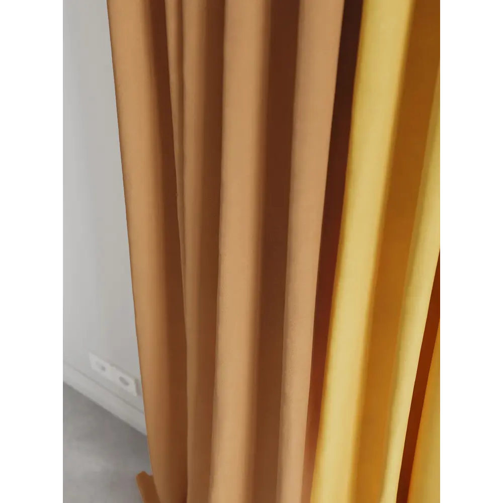 Фото 4 Комплект штор на ленте At Home Нобиус 145x240 см полиэстер цвет желтый AA213607-240 Фото 4 Комплект штор на ленте At Home Нобиус 145x240 см полиэстер цвет желтый AA213607-240